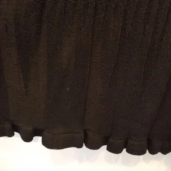 Vintage 90's Black Sweater Knit Dress Stretch Petites Long Sleeve Womens Size XL - Picture 9 of 11